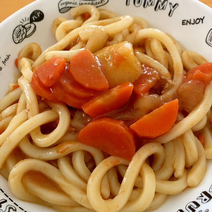 残ったカレーで！カレーうどん